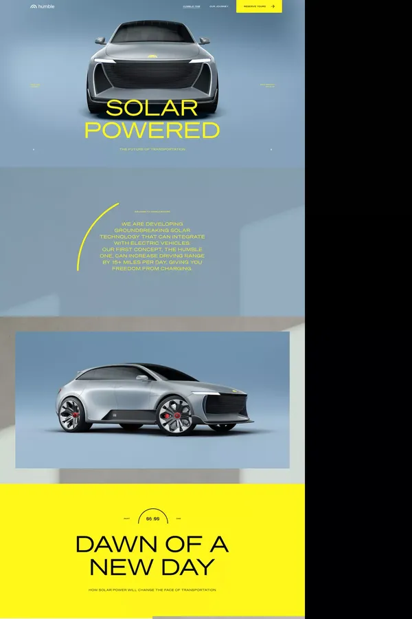 Humble Motors - Landing design inspiration