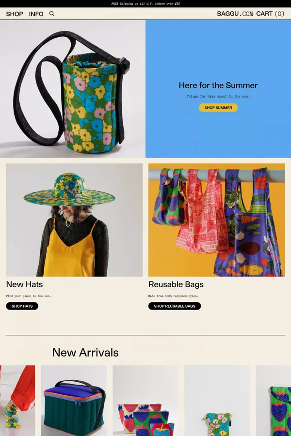 BAGGU - Ecommerce design inspiration