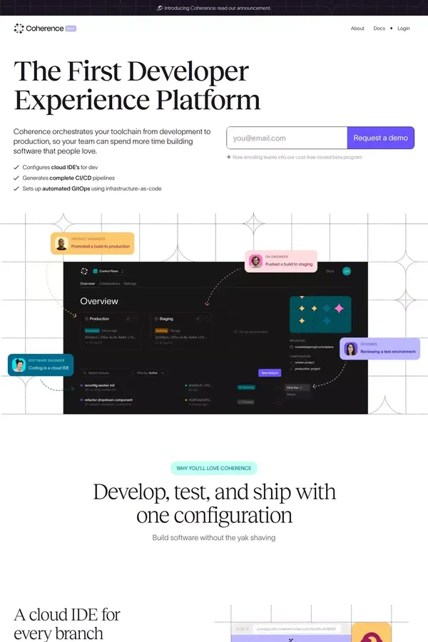 Coherence - Landing design inspiration