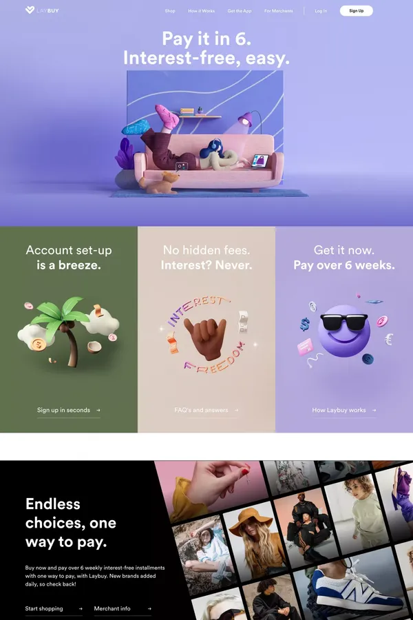 Laybuy - Landing design inspiration