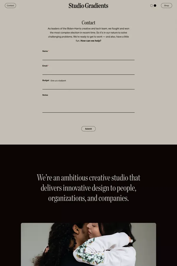 Home - Studio Gradients - Portfolio design inspiration
