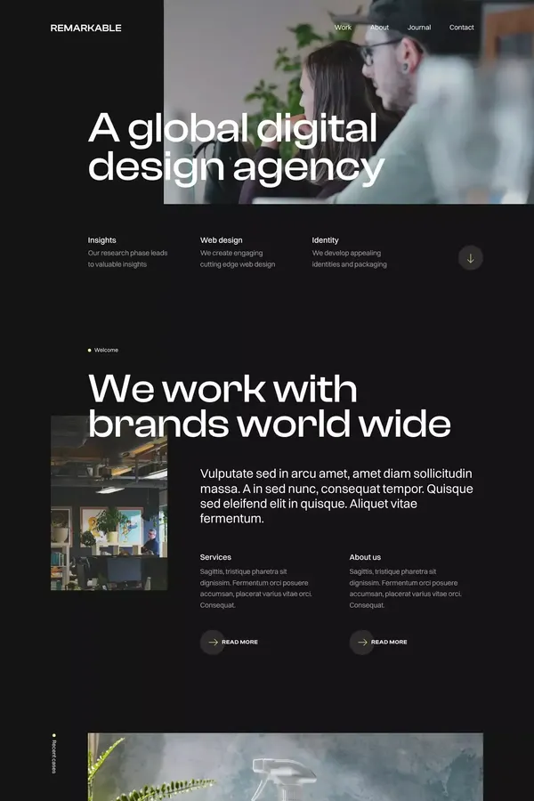 Remarkable- Webflow HTML website template - Template design inspiration