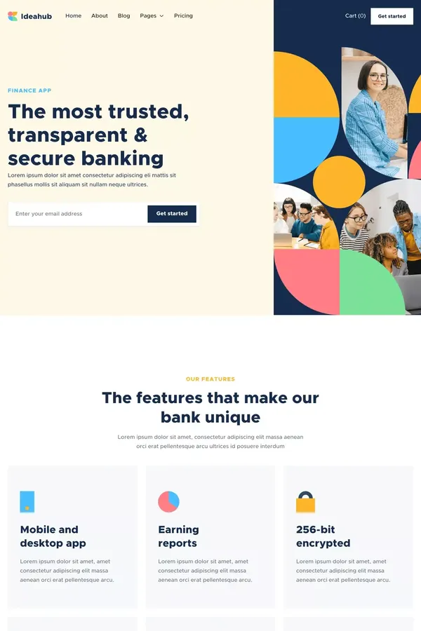 Ideahub X - Webflow Ecommerce website template - Template design inspiration