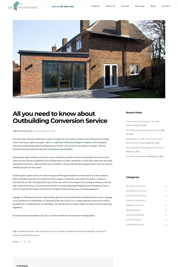 Outbuilding Conversion | All you need to know about outbuilding service - GBS Architectural - website design inspiration