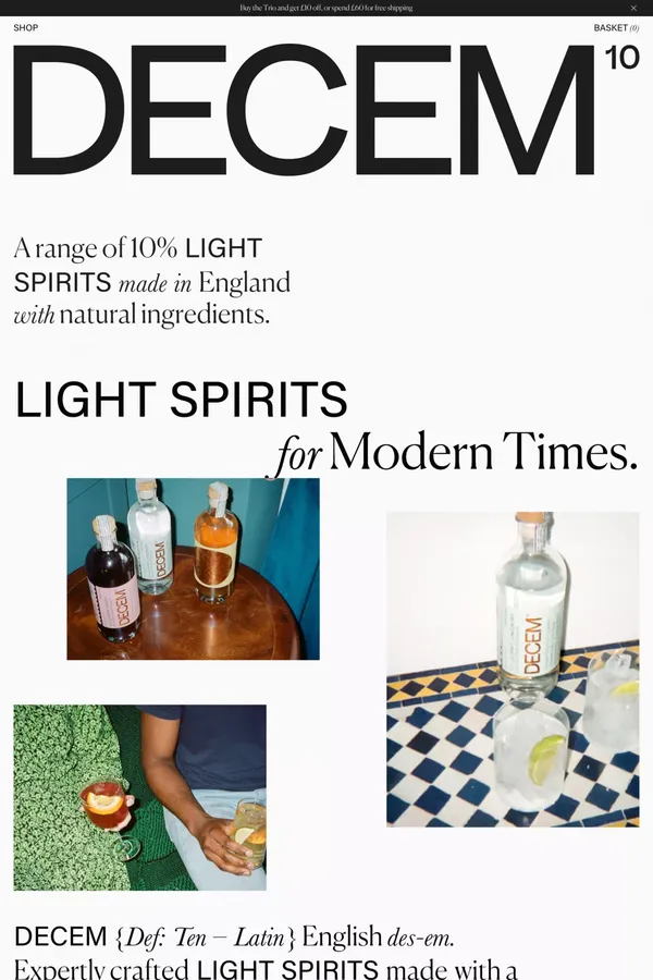 Decem - Ecommerce design inspiration