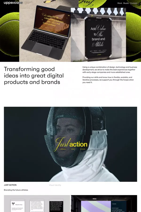 uppercase - your digital partner - Portfolio design inspiration