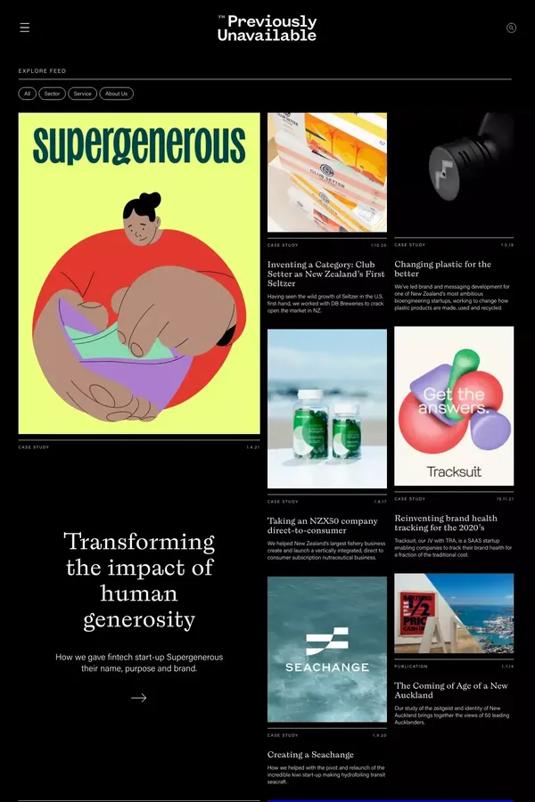 Previously Unavailable | Innovation Studio - Portfolio design inspiration