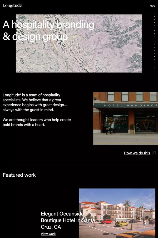 Longitude° | Hospitality Branding & Design Group | Hotel Branding | Restaurant Branding - Portfolio design inspiration