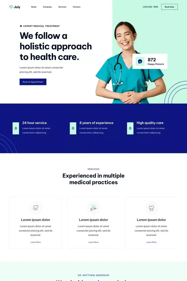 July - Webflow HTML website template - Template design inspiration