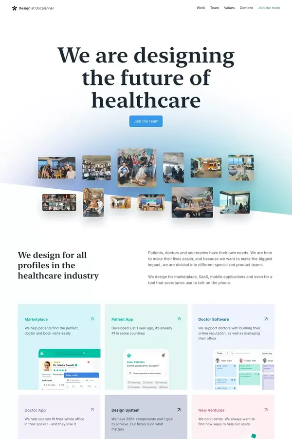 Design at Docplanner - Landing design inspiration