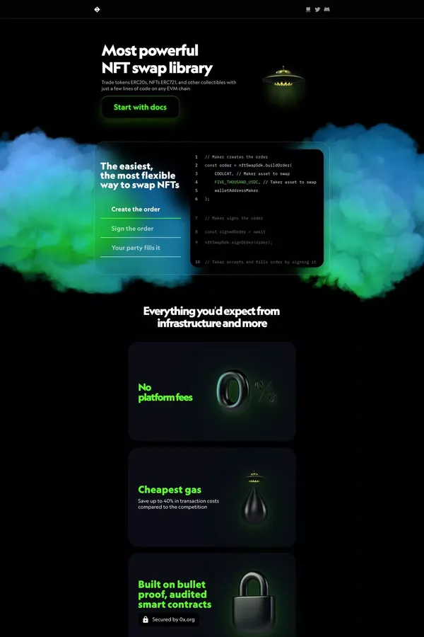 Swap SDK for Ethereum and EVM Chains - website design inspiration