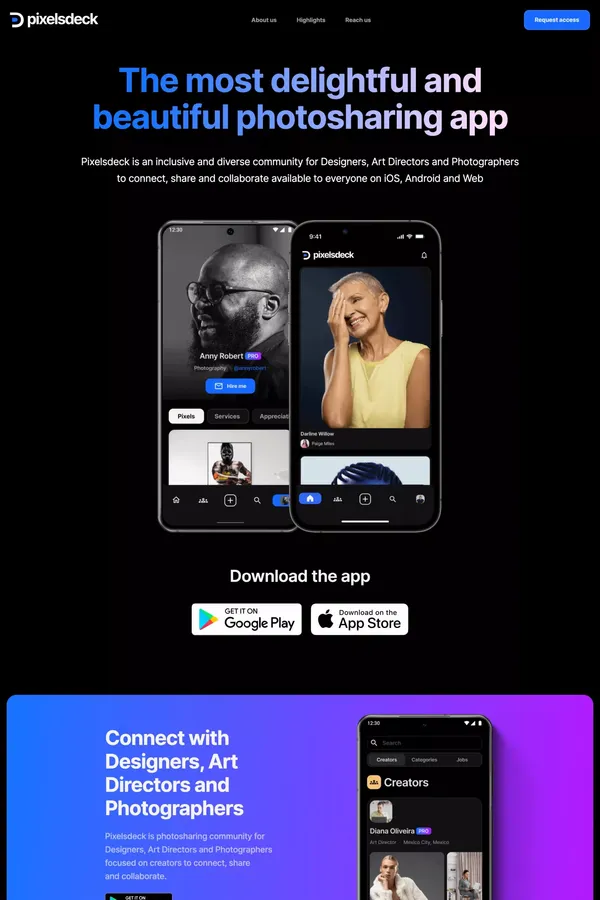 Pixelsdeck - Landing design inspiration