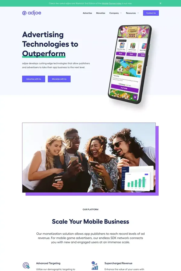Advertising Technologies to Outperform - adjoe