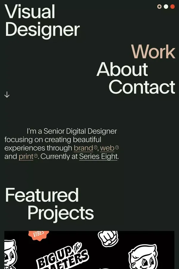 Jordan Dobney - Visual Designer / Web - Brand - Print - Portfolio design inspiration