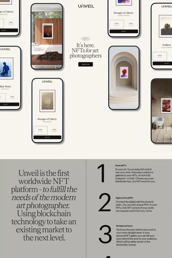 Unveil Membership - Landing design inspiration