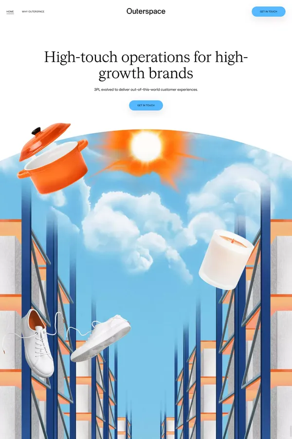 Outerspace - High-touch fulfillment & logistics - Landing design inspiration