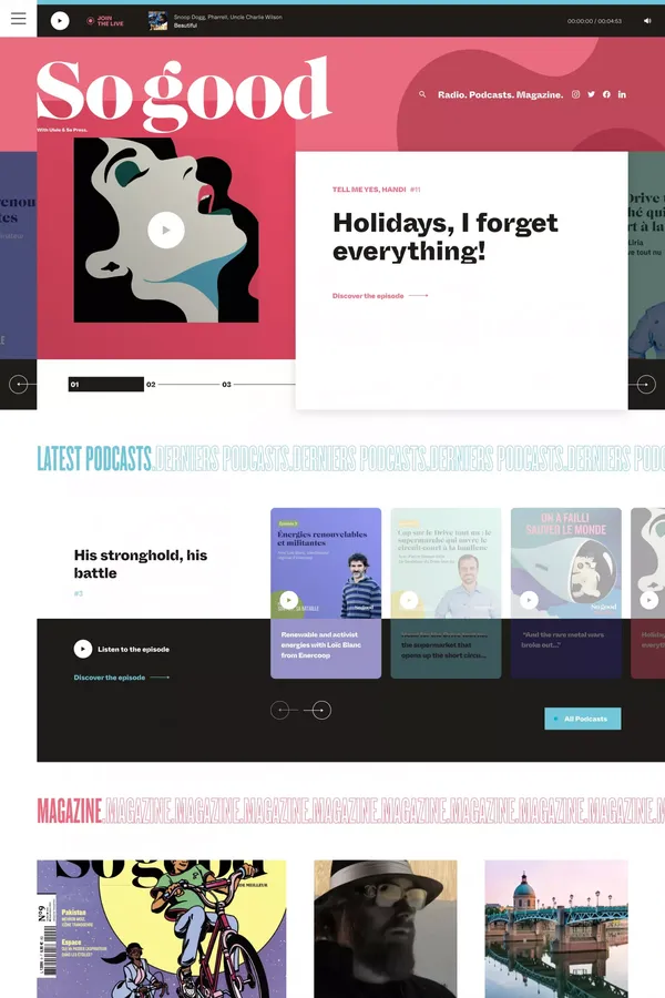 So good avec Ulule et So Press | Podcast, Radio & Magazine - Blog design inspiration
