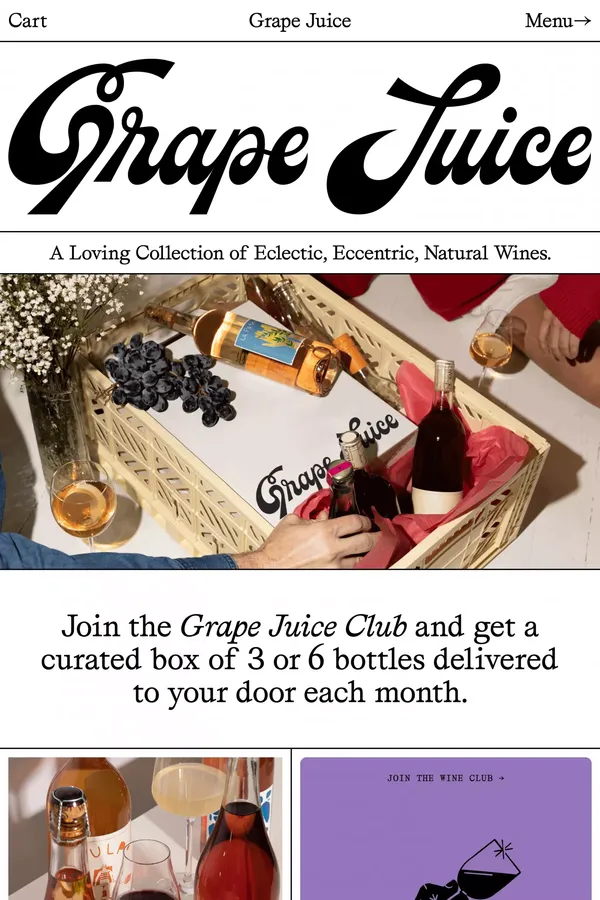 Grape Juice - Ecommerce design inspiration