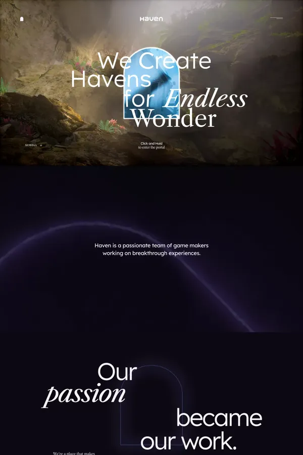 Home | Haven Studios - Portfolio design inspiration