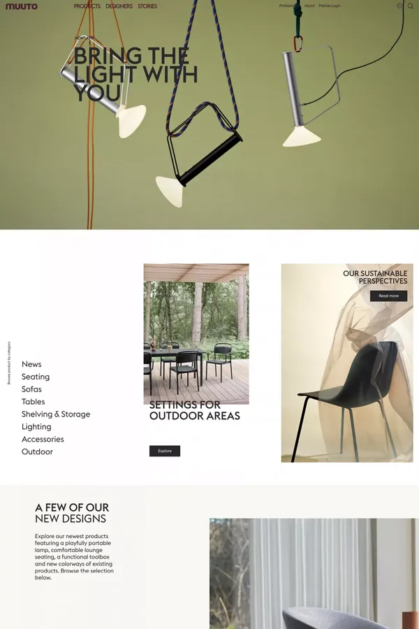 Muuto - Ecommerce design inspiration