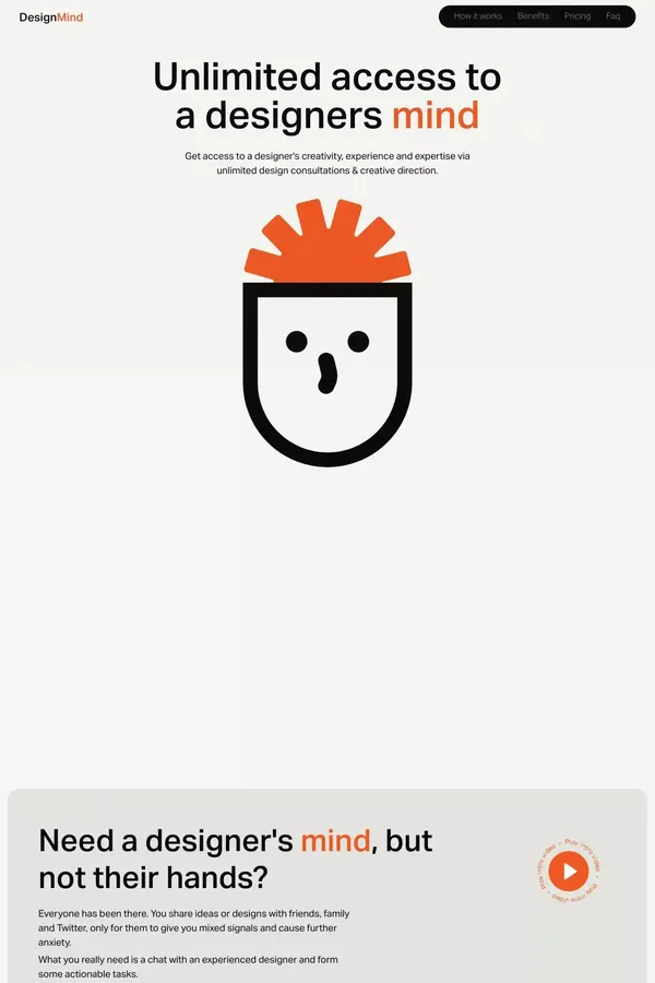 DesignMind - Unlimited Design Consultation & Strategy - website design inspiration