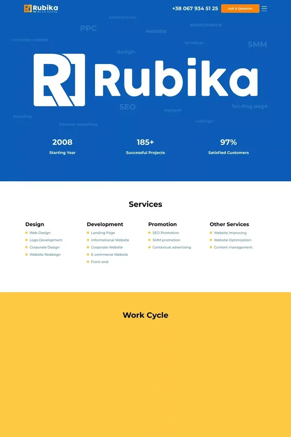 Web Design & Development – Rubika Digital Agency - website design inspiration