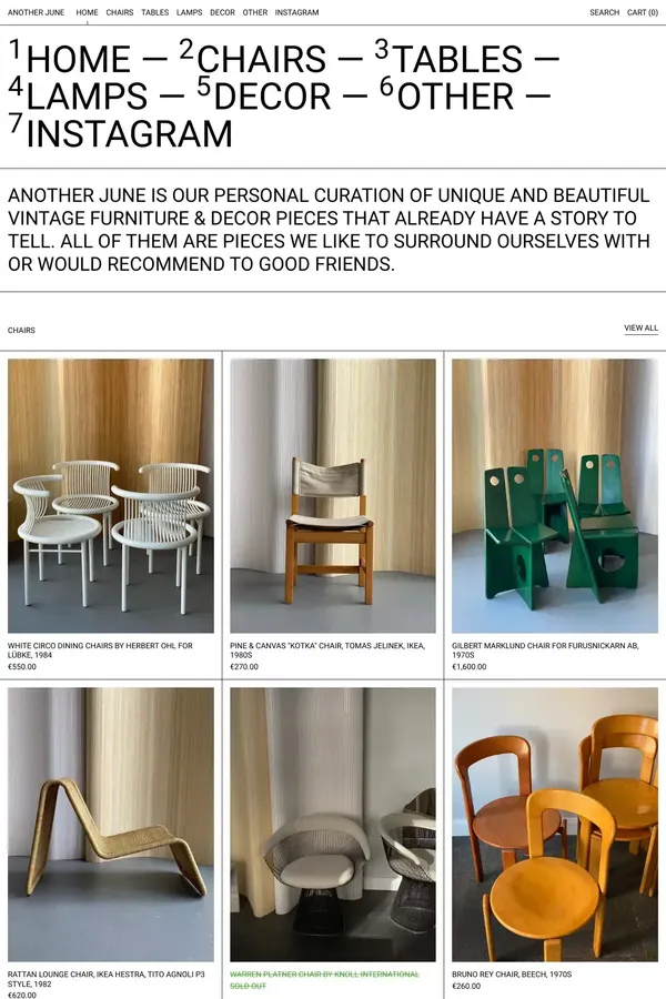 Another June– ANOTHER JUNE - Ecommerce design inspiration