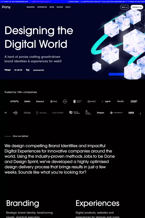 Design Agency in London | UX, UI and Branding - Pony Studio - Portfolio design inspiration
