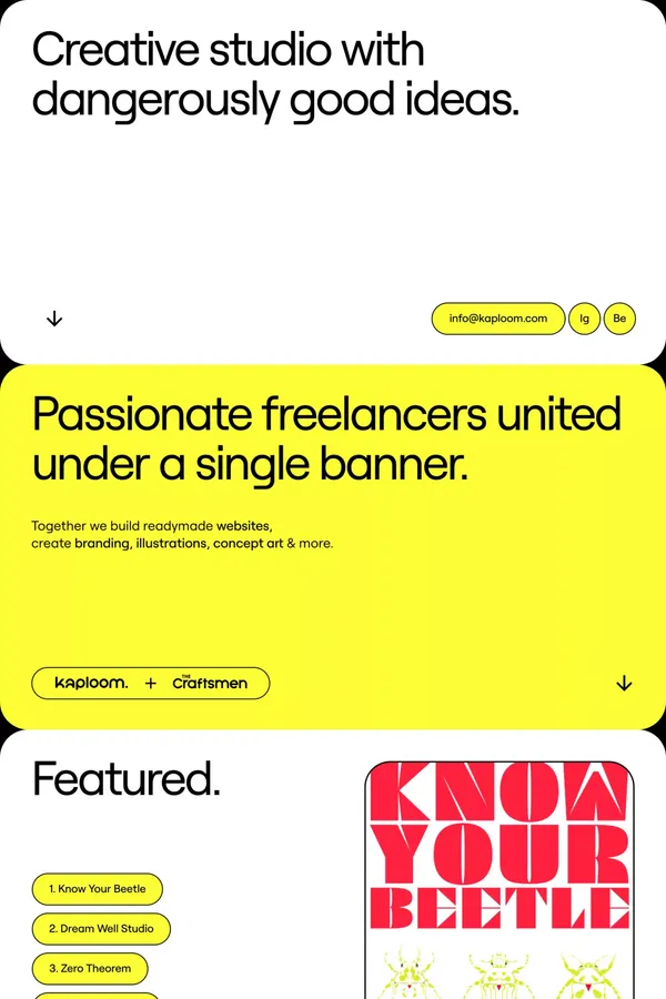 Kaploom. — Global creative studio - Portfolio design inspiration