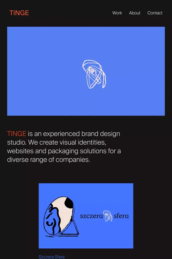 Tinge – Brand design studio - Portfolio design inspiration