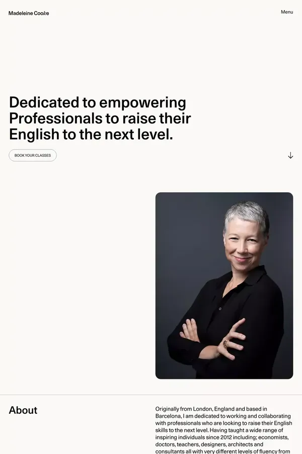 Madeleine Cooke — Dedicated to empowering Professionals to raise their  English to the next level. - Portfolio design inspiration