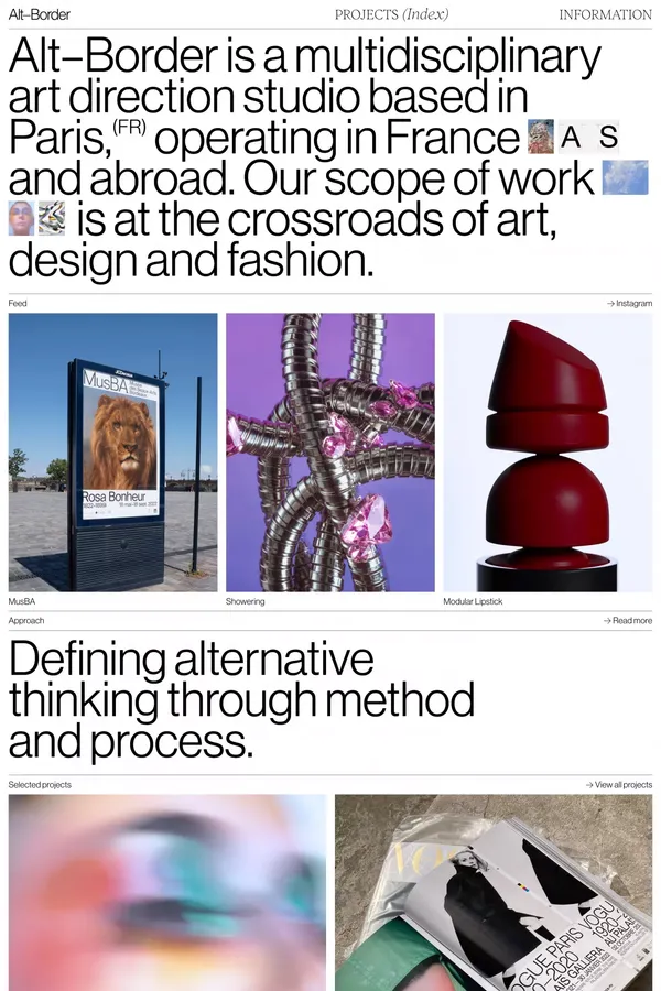 Alt–Border - Portfolio design inspiration