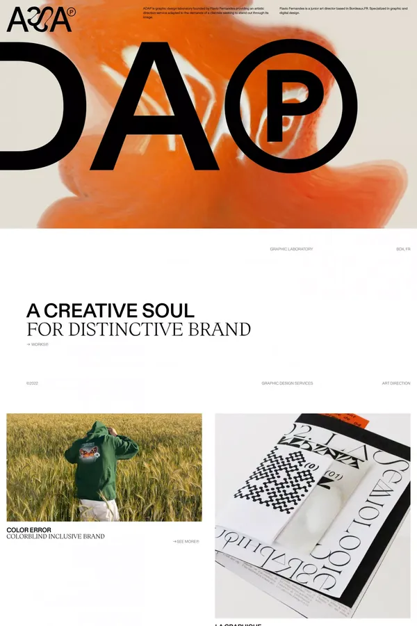 ADAAAP - Portfolio design inspiration