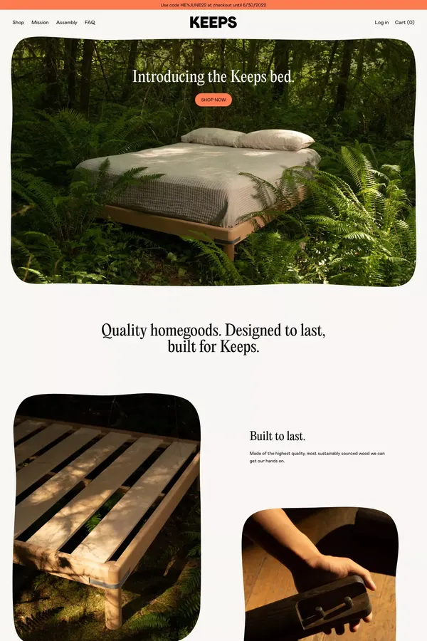Keeps Home – Built For Keeps - Ecommerce design inspiration