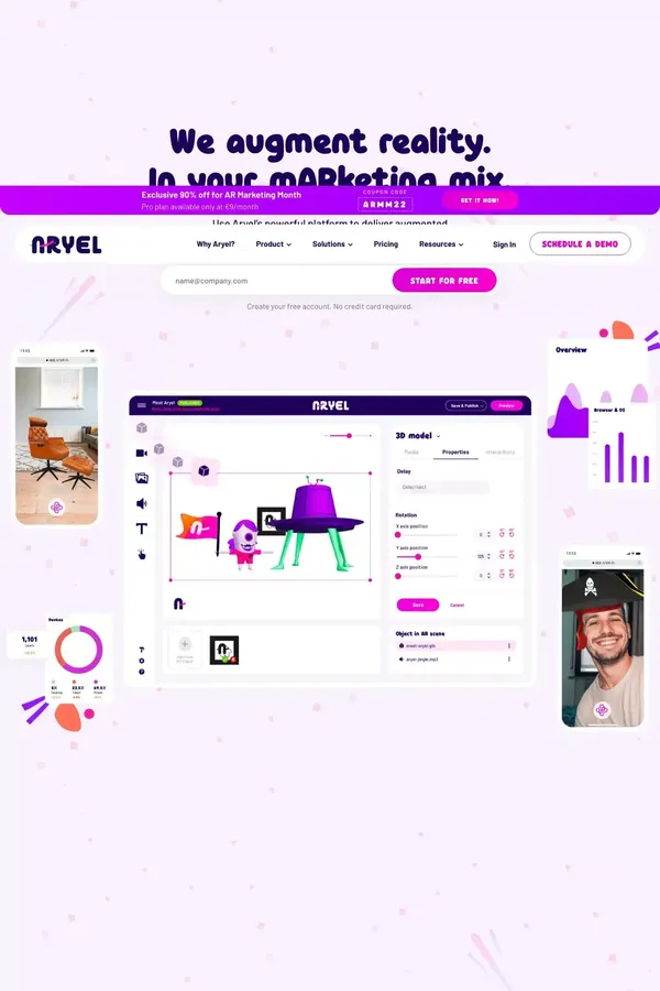 Aryel: AR Marketing Platform | We augment your mARketing mix.