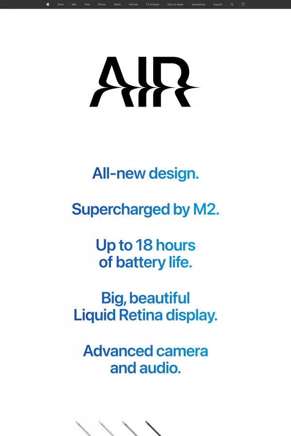 MacBook Air with M2 chip - Apple - Landing design inspiration