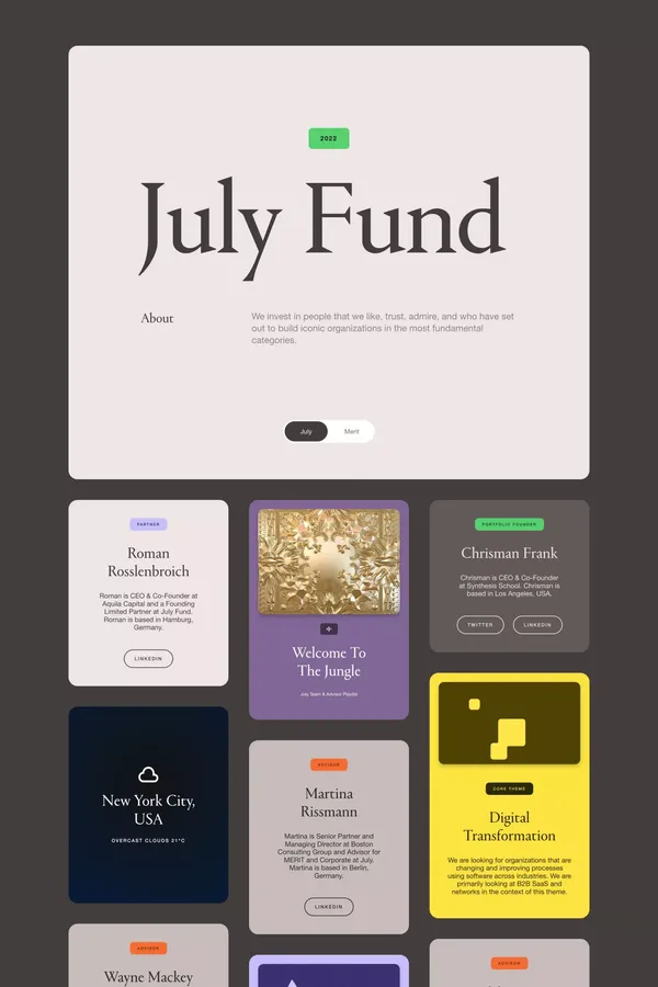 July Fund - Other design inspiration