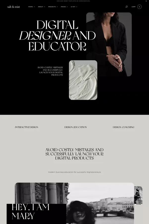 Salt & Mist - Webflow Ecommerce website template - Template design inspiration