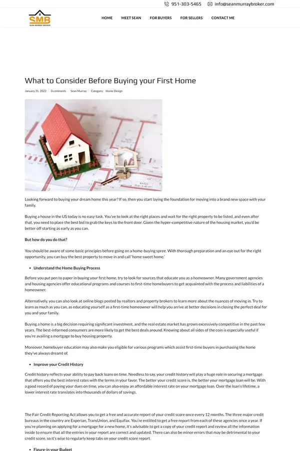 Tips to consider for First-Time Home Buyers. - Blog design inspiration