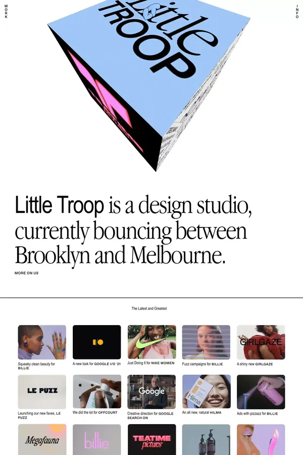 Little Troop - Portfolio design inspiration