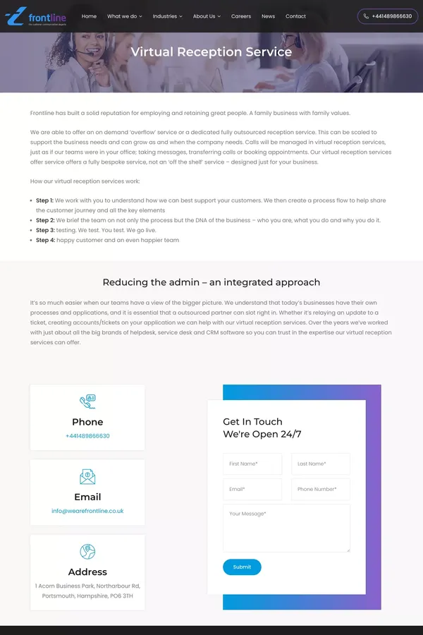 Virtual Reception Services - Virtual Receptionist - Frontline - Other design inspiration