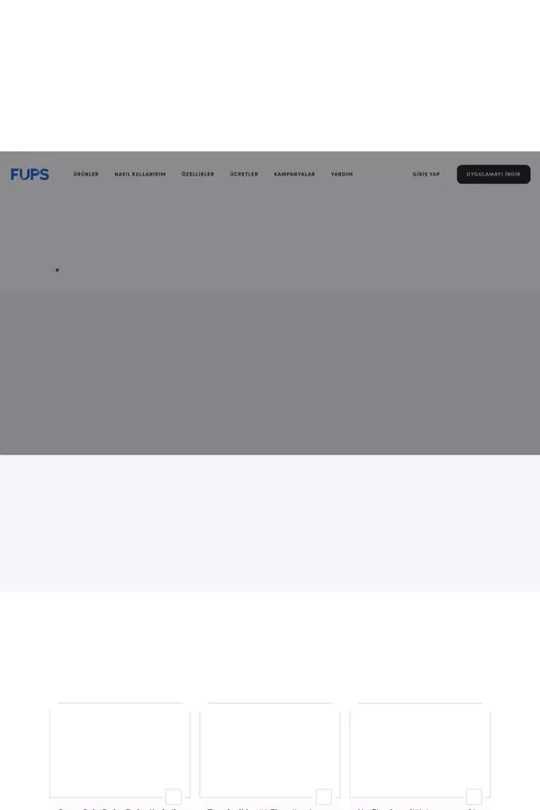 FUPS | Paranı FUPS Diye Yönet!