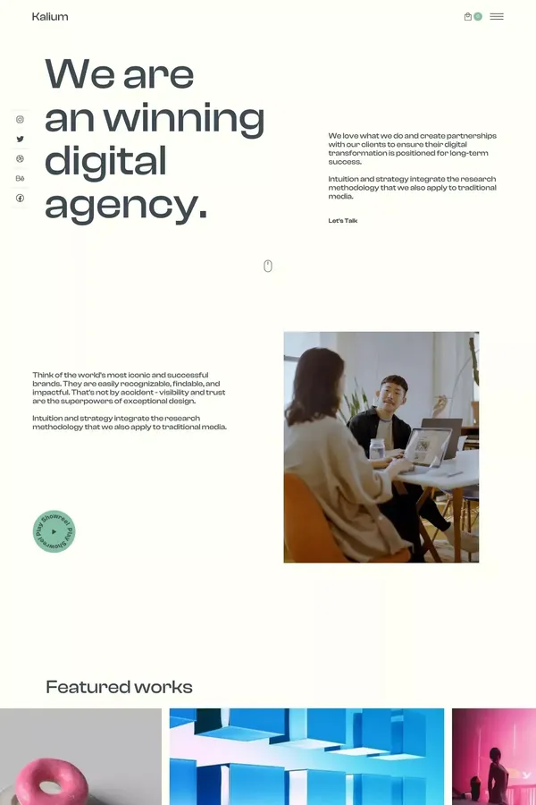 Kalium - Webflow Ecommerce website template - Template design inspiration