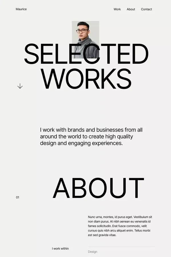 Maurice - Webflow website template - Template design inspiration