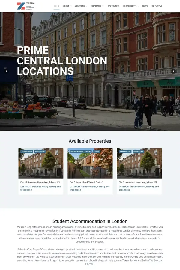 Student Accommodation In London - Affordable Student Accommodation & Student Housing - Postgraduate Housing - website design inspiration
