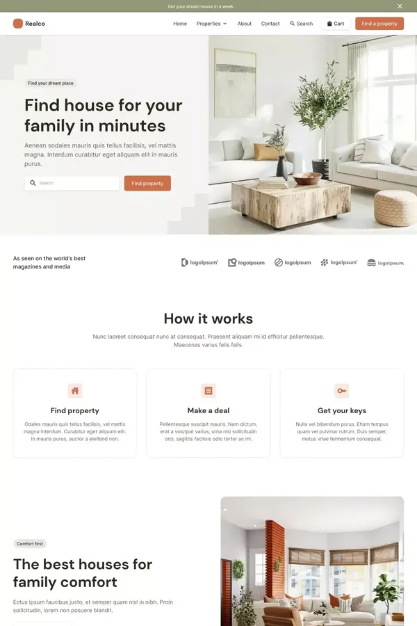 Realco - Webflow Ecommerce Website Template - Template design inspiration