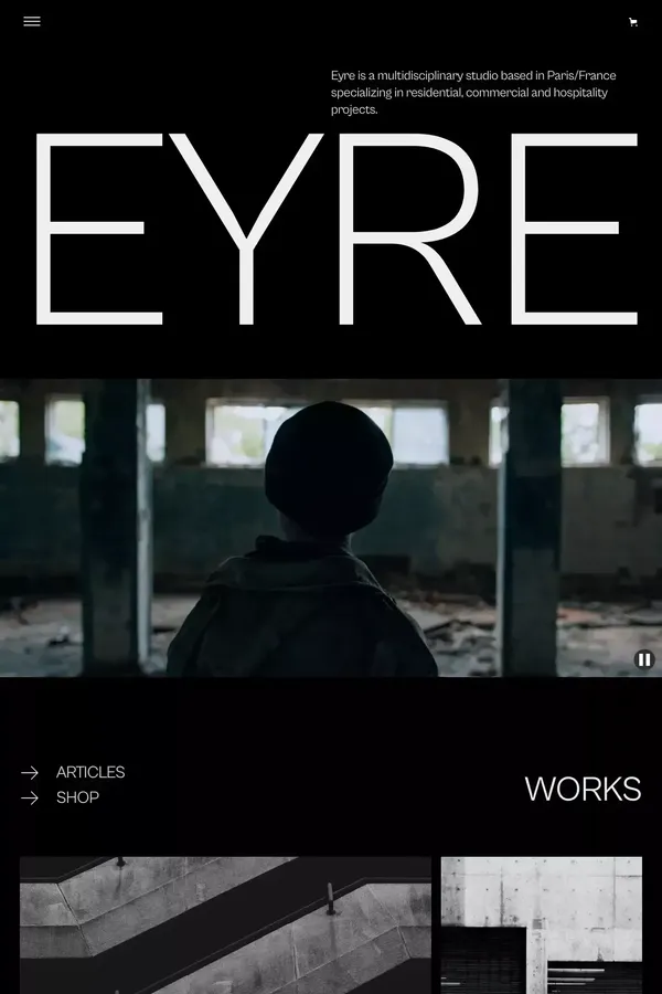 Eyre - Webflow website template - Template design inspiration