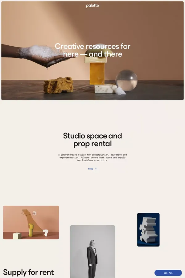Palette Supply - Landing design inspiration