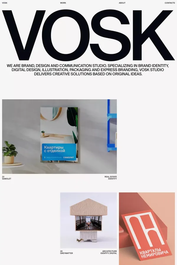 VOSK - Portfolio design inspiration