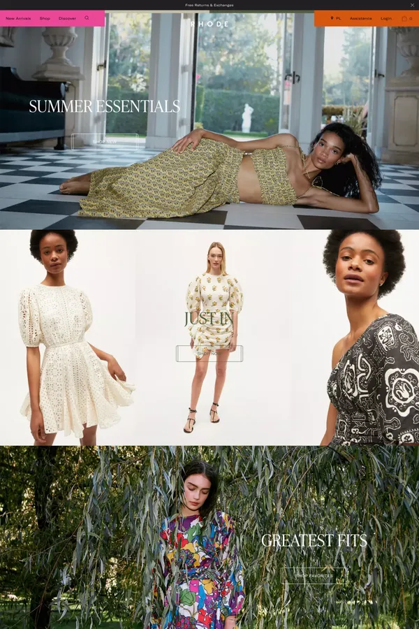 RHODE - Ecommerce design inspiration